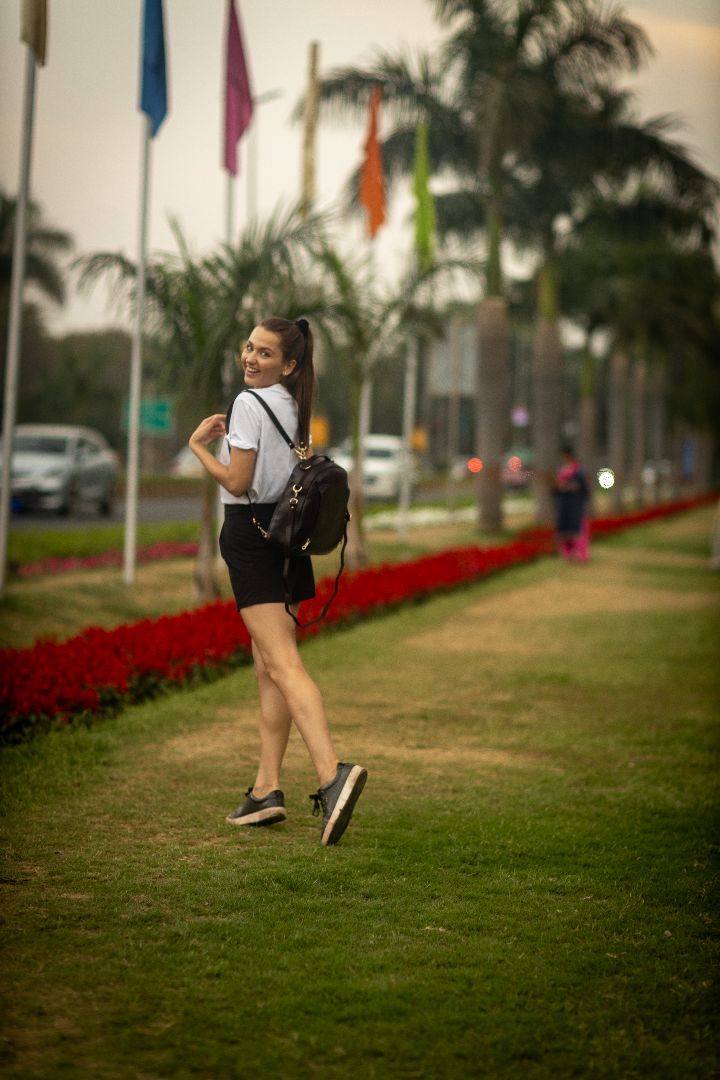 Dark Cherry Red Leather Backpack