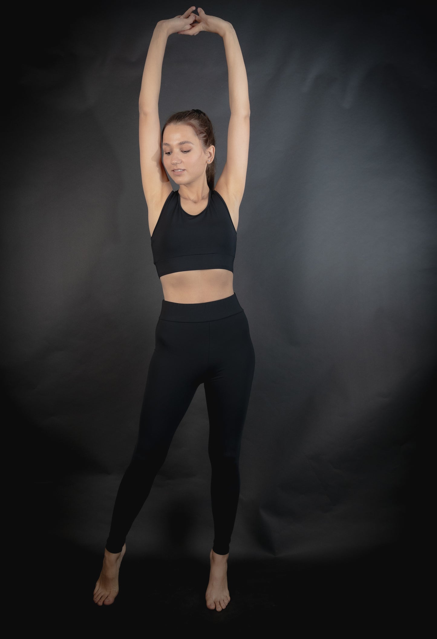 Women’s Black Gym Pants and Bra Set